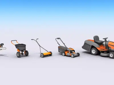  Lawn And Garden Care Equipment 3D Model Pack