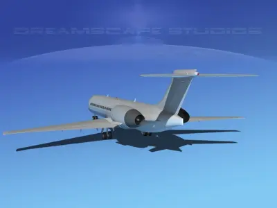 Boeing 717-200 Bare Metal 3D model
