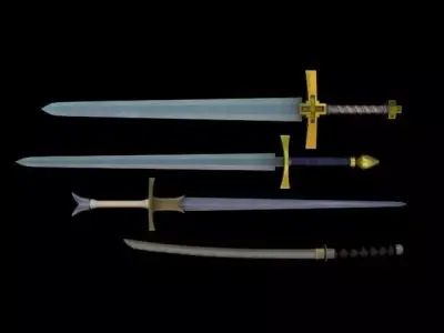 Sword Pack Low-poly 3D model order