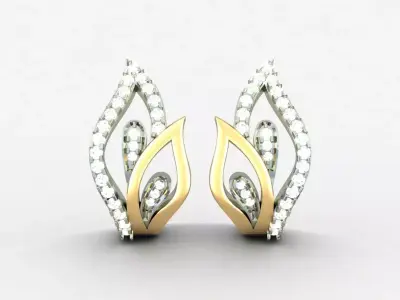 Women Earrings 3dm STL OBJ FBX Render Details 3D print model