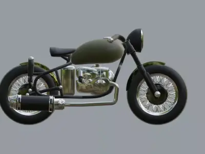  classic bike  Low-poly 3D model