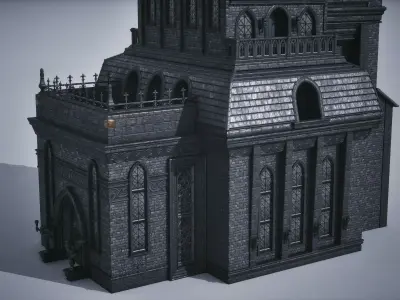 FREE Dark Fantasy Gothic Environment Kitbash Free low-poly 3D model