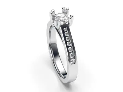 solitaire with ring sizes  8 part S61 3D print model