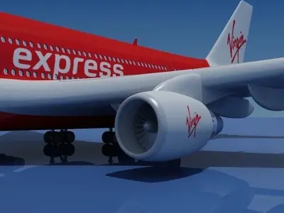 Virgin Express Model Airbus A380 3D model