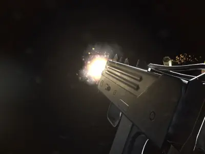 Mac 10 Sub Machine Gun Low-poly 3D model