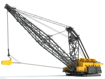 Dragline crane 3D model