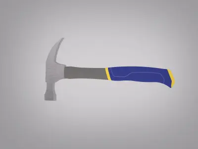 Hammer Low-poly 3D model 20
