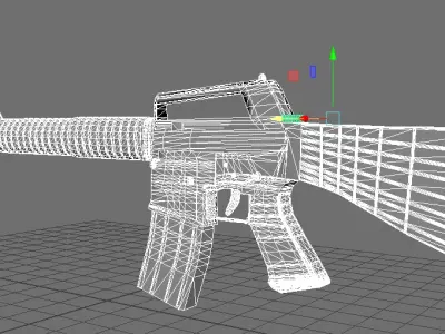 cartoonish M16 Low-poly 3D model