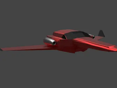 Low-Poly Spaceship fighter jet Low-poly 3D model