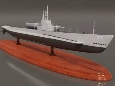 Submarine 3D model 11