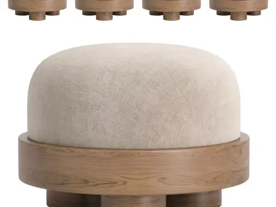 Minimalist Ottoman 3D model