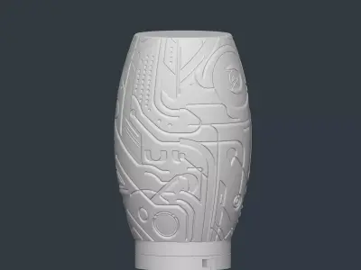 Sci fi Lamp Shade STL file  no supports 3D print model