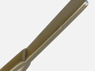 Tweezers pair of stainless steel tongs Low-poly 3D model
