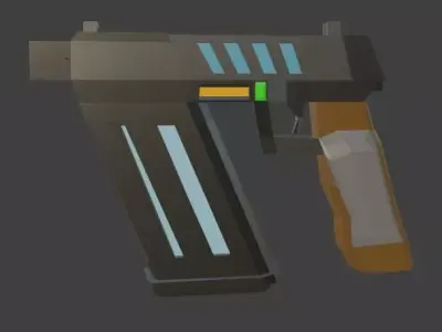 SCI FI Pistol Free low-poly 3D model