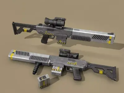 sci fi battle rifle 3D model