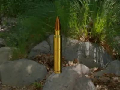 556 AR bullet model 3D model