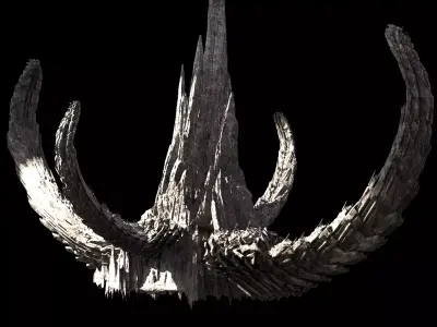  Dragon Asteroid Mountain Kit bash 1  3D model