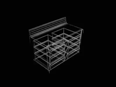 INDUSTRIAL KITCHEN KITCHENWARE UNIT 3D model