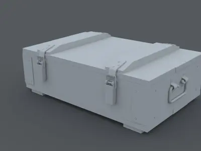 WW2 Soviet hand grenade crate - military box Low-poly 3D model