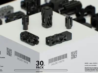 RANTAC Muzzle brakes kitbash 3D model