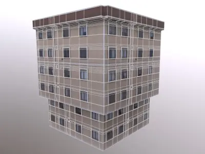 Architectural Building-12 Low-poly 3D model