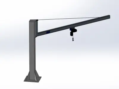 jib crane 3D model purchase