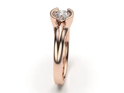 solitaire with ring sizes  8 part S58 3D print model