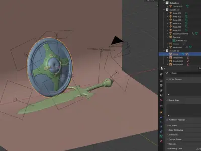 war shield Low-poly 3D model buy