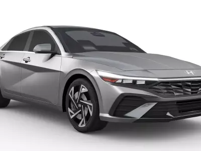 Hyundai Elantra 2024 Low-poly 3D model