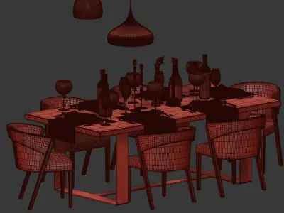 Dinning Set 04 3D model
