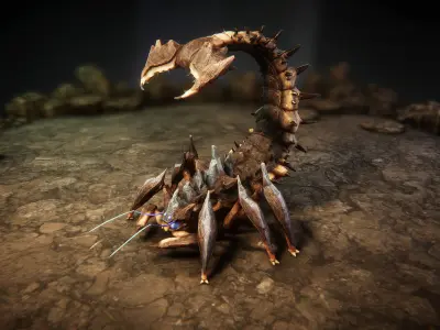 Insect beasts 2 Low-poly 3D model