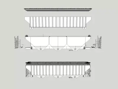 PS-4750 Covered Hopper HO and O 3D print model