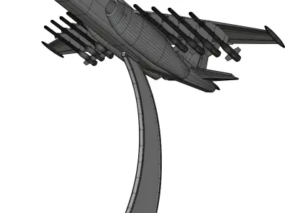 samolyot Low-poly 3D model