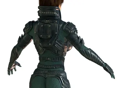 Sci-fi women Kate 3D model