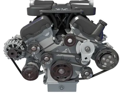 British V12 Engine 3D model