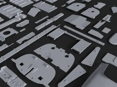 Kitbash Kit - 90 Panels and Surfaces V1 3D model