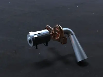 Turbina Francis entrada dagua inferior part Free 3D model