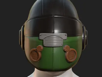 Helmet scifi military combat 3d model  Low-poly 3D model order