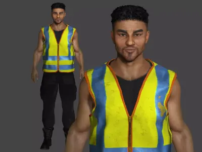 Mateo - AAA 3D Realistic Character - Mexican Construction Worker Low-poly 3D model