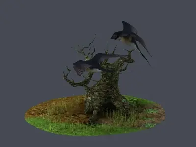 Swallow Wild Goose Eagle bird 3D model