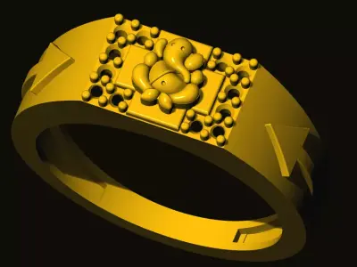 ganesh ring 3D print model shop