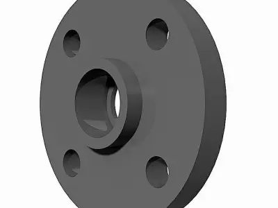 PVC Fixed Flanges - Socket End -  Free 3D model