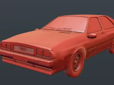 Audi Quattro 1980  Free 3D model