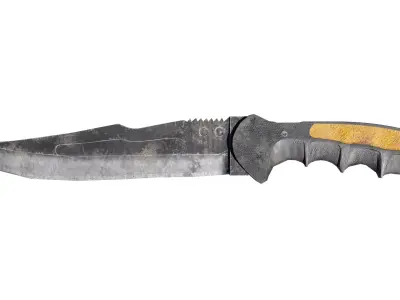 Knife Low Poly Low-poly 3D model purchase