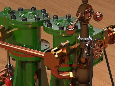 Steam Engine Circa 1830 Free 3D model