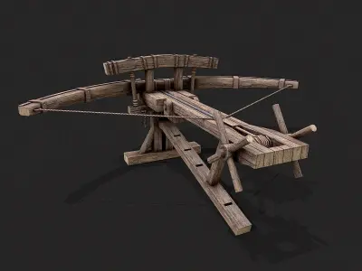 Medieval Siege Ballista Launcher 1  Low-poly 3D model