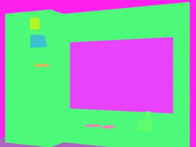 TV wall panel 05 Free 3D model