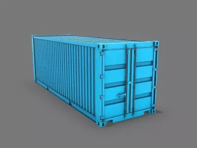 Container Real-Time Low-poly 3D model