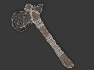 Stone Axe Low-poly 3D model