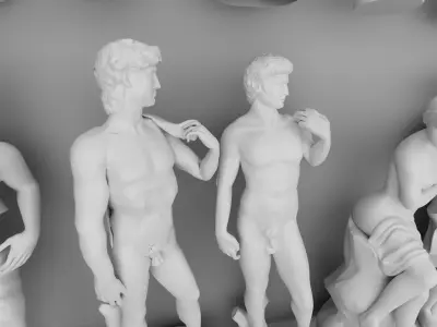 Museum Quality Antique Statue Pack 3D model
